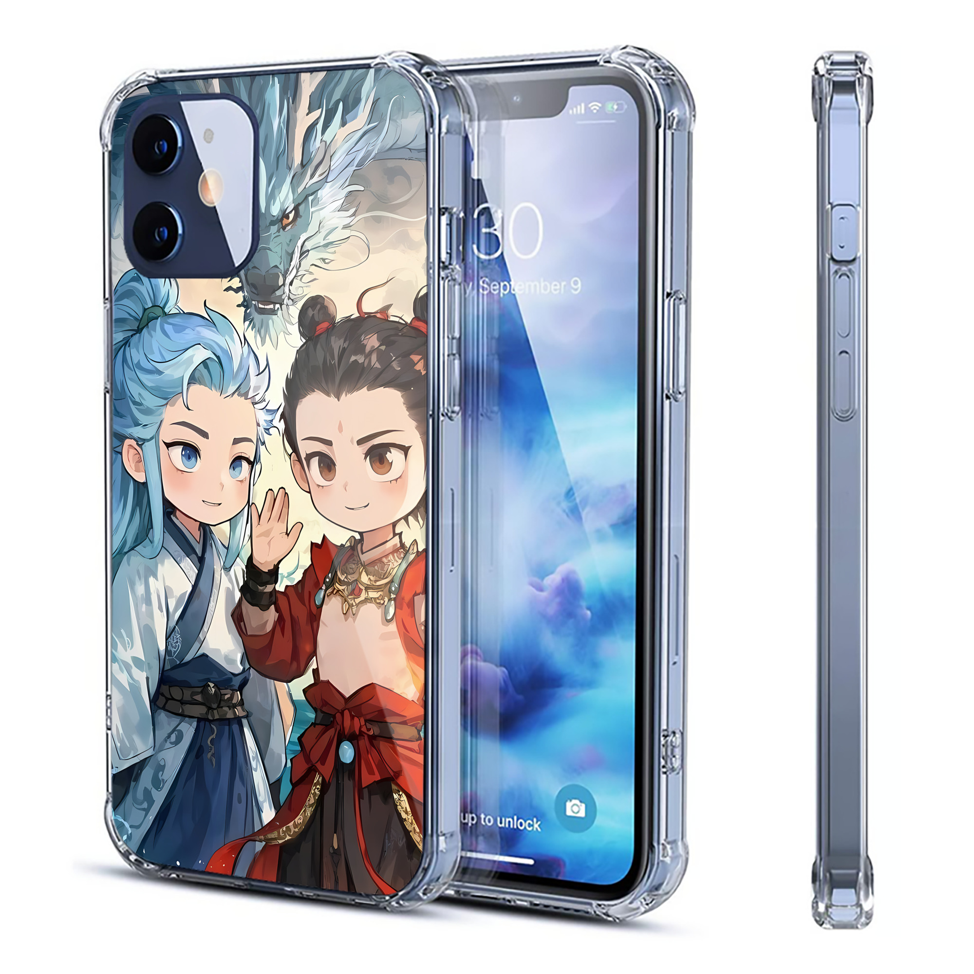 （画像用） Ne Zha 2 ナタ 魔童の大暴れ 【iPhone 12シリーズ対応】透明スマホケース（クリアソフトケース）